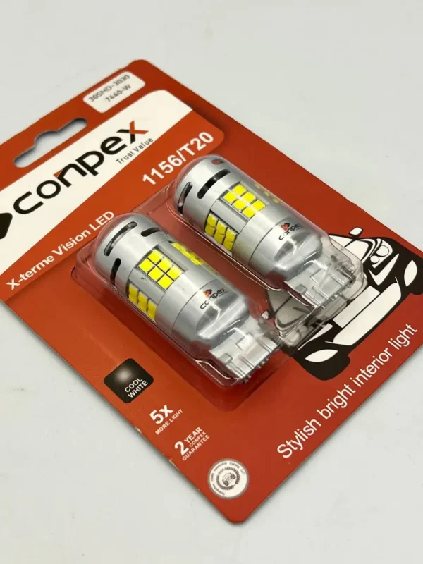 لامپ فندوقی 7440 CONPEX 36SMD تک کنتاک سفید (اریایی بزرگ) - Image 2